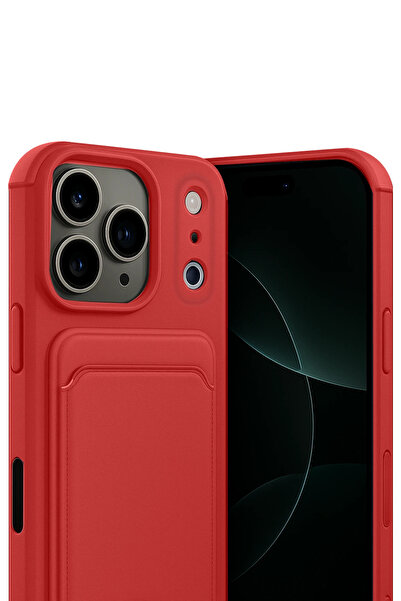 NewFace Nrzsnt Apple iPhone 17 Pro Kelvin Silicone with Business Card (13324) - Red