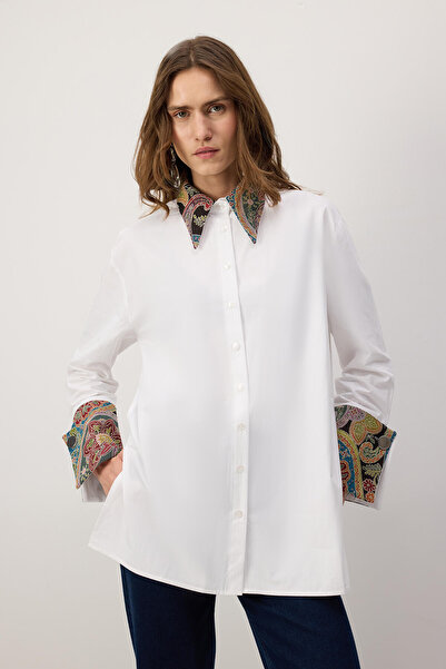 Touché Privé Shirt with Ethnic Pattern Detail