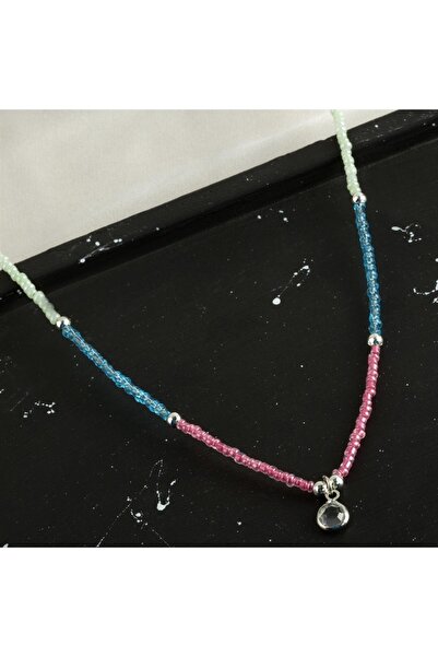 ZERO LAND NRZSNT قلادة من الخرز الرملي الملون (170509) موديل-3