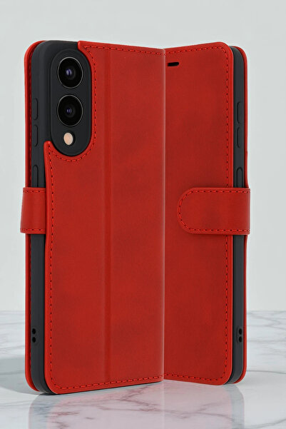 NewFace Nrzsnt Samsung Galaxy S25 Edge Trend S Plus Flip Case (05829) - Red