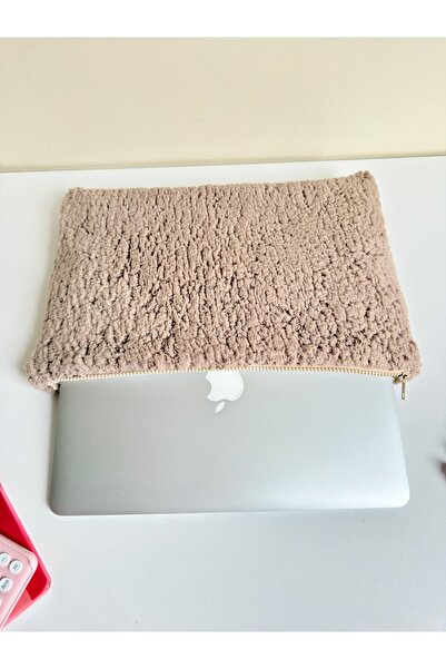 BABY KANGAROO 13-14-15-16 Inch Latte Color Teddy / Plush Computer Bag, Laptop Case, MacBook Air Case