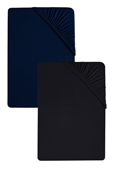 EFFE 2 Plain Cotton Single Sheets 140 X 200 cm Elastic Combed Cotton Sheets