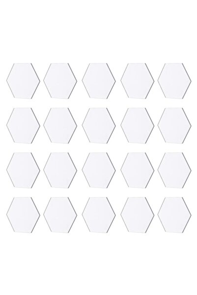 CDIYTOOL Set of 40 Hexagonal Transparent Acrylic Place Name Cards - Wedding/Party