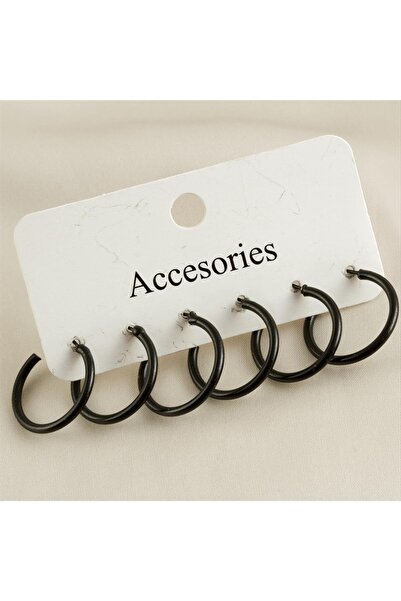 ZERO LAND Nrzsnt 6 Pieces Tube Hoop Earrings (05714) 2 Cm-Yellow