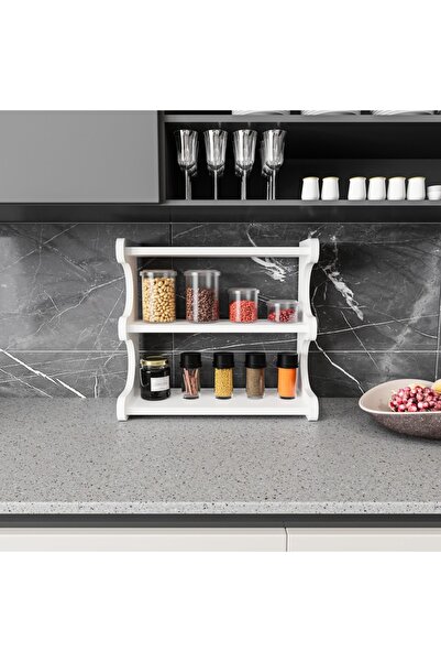 alpaevmobilya 3-Tier Tabletop Shelf, Office Organizer, Multi-Purpose Organizer Shelf, Kitchen, Office, Bookshelf Organizer