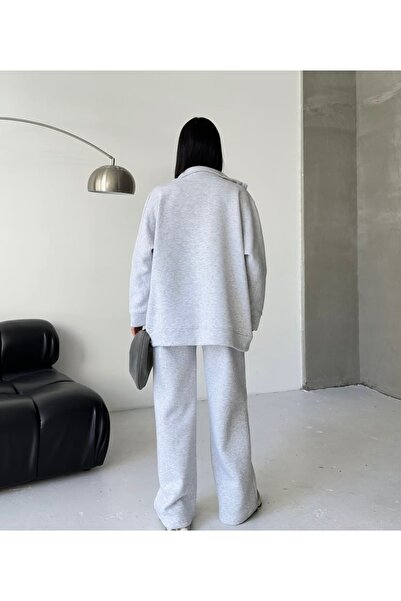 Tarzımızbir 3-Thread Fleece-Lined Cotton Long Piece Tracksuit Is a Hijab