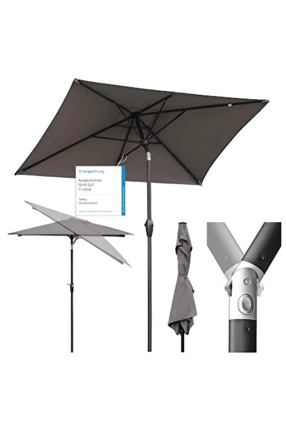 Sekey Patio umbrella, UV protection 50+, Aluminum, 210x140 cm,