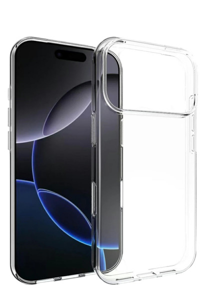 NewFace جراب NRZSNT لهاتف ابل ايفون 17 برو ماكس سيليكون شفاف فاخر (05833) - شفاف