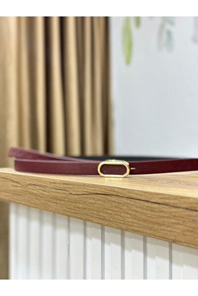 ERDESIGNN KADIN KEMER BORDO KEMER ETEK KEMERİ ELBİSE KEMERİ CEKET KEMERİ