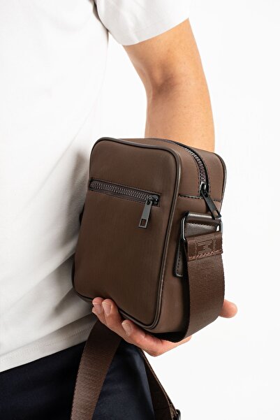 H&D COLLECTİON Men's Casual Sports Travel Crossbody Bag Satin Fabric Water Repellent Lightweight Shoulder Chest Bag