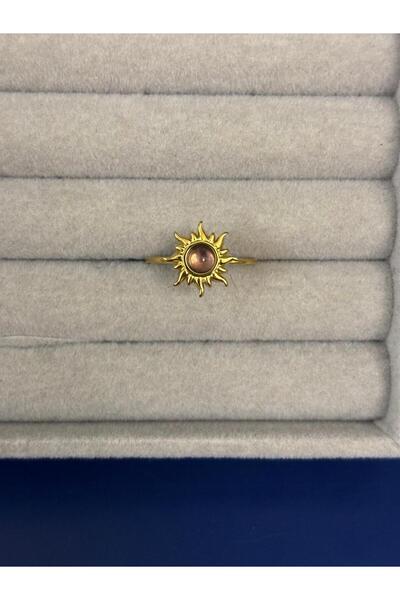 Idarosa Concept Yuvarlak Güneş Motifli Bohem Vintage Model Doğal Taşlı Ayarla...