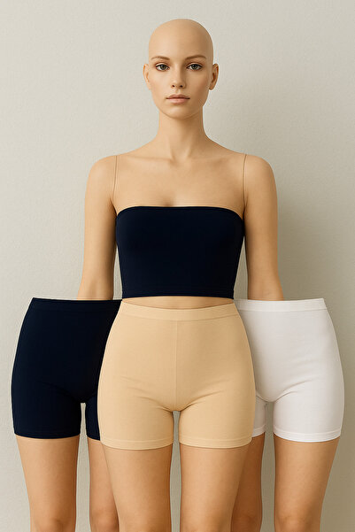 ek by_kuzeylingerie ελαστικό ύφασμα Χτενισμένο βαμβακερό σορτς μπόξερ 3 τεμαχίων