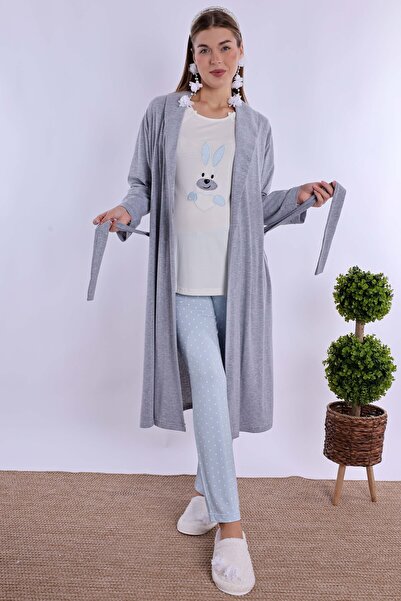 ByLohusa Σετ πιτζάμες εγκυμοσύνης Effortt με μπλε φόρεμα