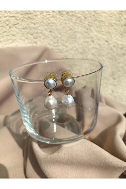 BuinJewellery Mini Yuvarlak Barok İnci Küpe
