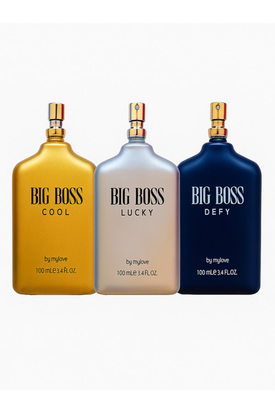 BIG BOSS Cool,Lucky, Defy Kalıcı Erkek Parfüm 3'lü Set (3x100ml)