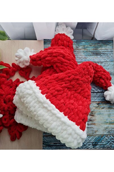 Moda Biçer Christmas Noel Hat Hand Knitted