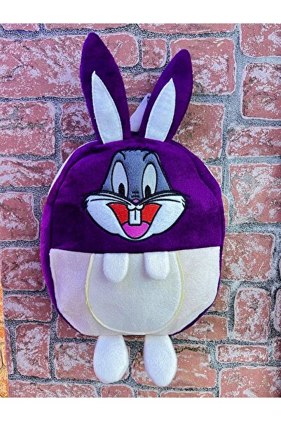 Peluş Çocuk Sırt Çantası - Labubu Hello Kitty Kuromi Stitch Mickey Mouse Bugs Bunny Çanta