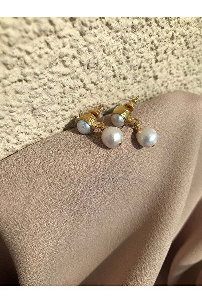 BuinJewellery Mini Yuvarlak Barok İnci Küpe