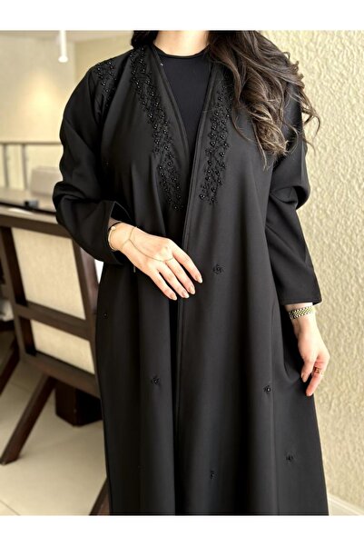 Abaya-AB عباية قماش باربي مزخرفة بأناقة