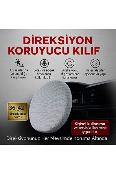 autogoodstore Fiat Egea Cross Uyumlu Direksiyon Koruyucu Kılıf UV, Toz, Isı K...