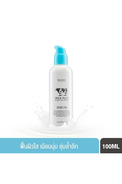 Scentio برايت اند وايت سيروم لتفتيح وترطيب الوجه ميلك بلس كيو 10 من سينتيو - 100مل