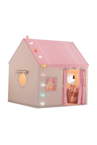 Kardett Cort de joacă roz pentru copii, căsuță pliabilă din material textil, ...