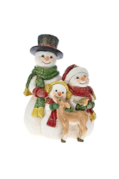 Iliadis Alexandros Figurina Snowman Family din rasina 12 cm x 17 cm
