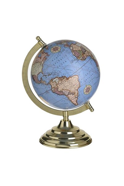 inart Globe Blue Gold decoration 18 cm x 28 cm