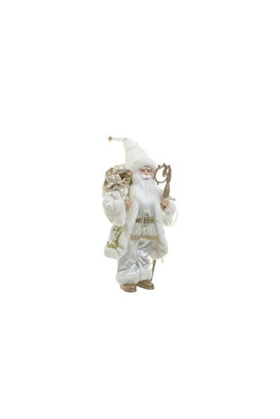 inart Santa White Golden cu sceptru 45 cm