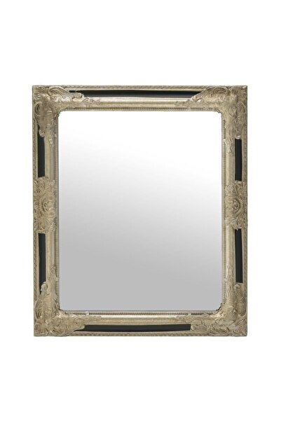 inart Oglinda perete din lemn Champagne Black 57 cm x 67 cm