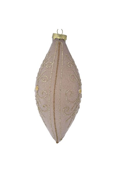 Iliadis Alexandros Set 4 globuri din sticla Cream Gold 16 cm