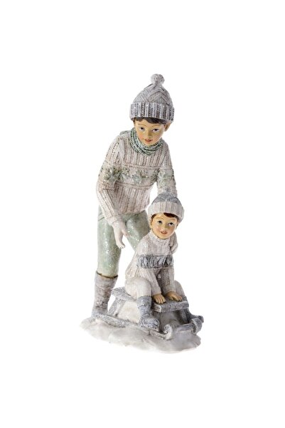 Iliadis Alexandros Figurină Crăciun Tată Copil din Rasina 11 cm x 8 cm x 21 cm