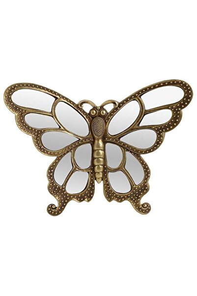 inart Butterfly wall decoration with mirror Golden 34 x 7 x 26 cm