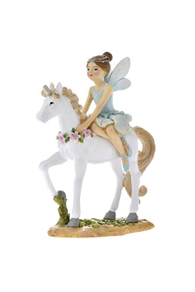 Iliadis Alexandros Figurina Fairy on Unicorn din rasina 11 cm x 14 cm