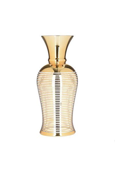 inart Gold glass vase 15.5cm x 15.5cm x 36cm