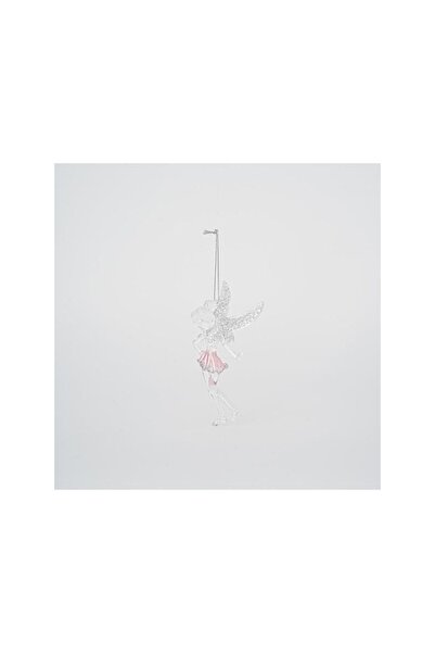 Romantic Home Σετ 2 στολίδια brad Νεραϊδένιο Ροζ 14 εκ.