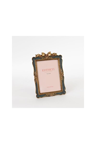 Romantic Home Green Golden resin photo frame 13 x 18 cm