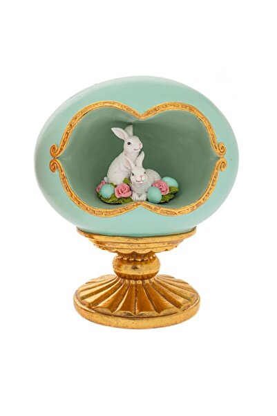 Iliadis Alexandros Bunny Couple Resin Egg Decoration