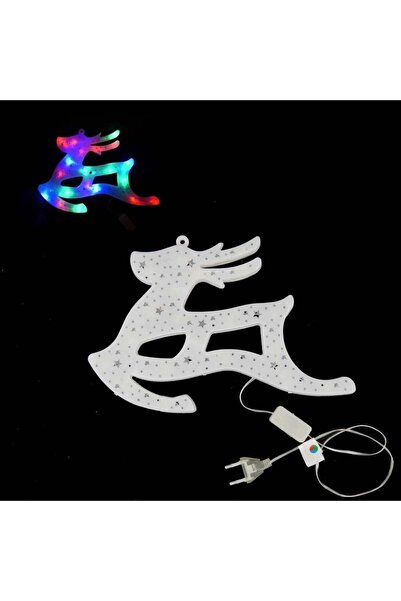 Poro Online Christmas Decoration 42x27 cm Reindeer with Multicolor LED Light for Indoor & Protected Outdoor