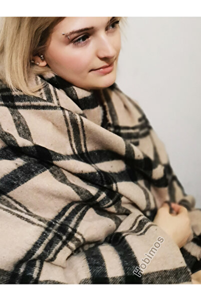 Hobimos Patterned Soft Textured Thick Shawl