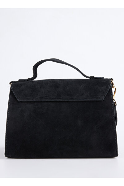 Fabrika Deri Siyah Kadın Omuz Çantası AVY-ANTONIA