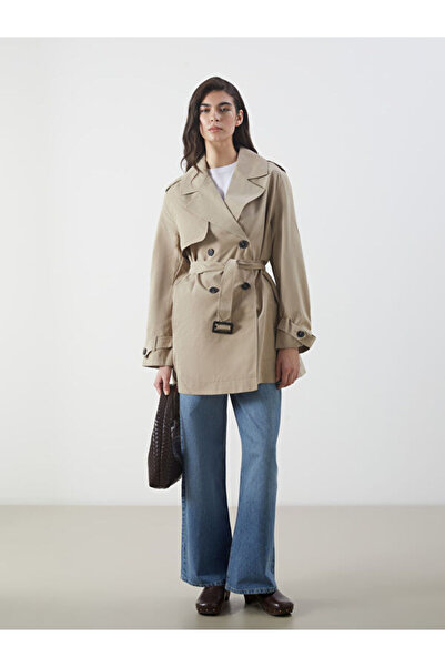 LC Waikiki Double Breasted Collar Women's Trench Coat