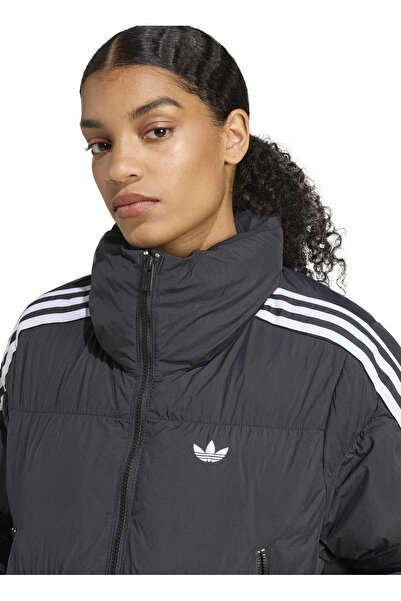 adidas Jx2970 Cropped Puff Black Plain Women's Coat