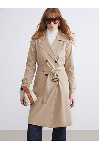 LC Waikiki Double Breasted Collar Women's Trench Coat