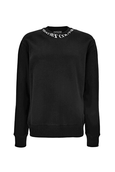 VERSACE JEANS COUTURE Bisiklet Yaka Siyah Erkek Sweatshırt 79GAIP03