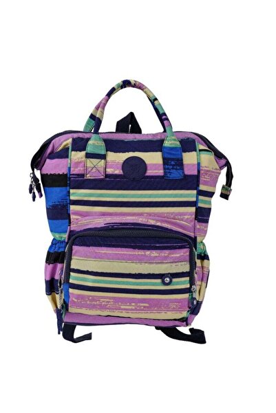 Caprice Collection Mommy Bag for Moms – Multi Color Stripes, Water-Resistant ...