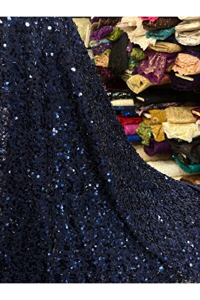 MEKİK MANİFATURA قماش ترتر (يبدو كأنه ترتر وخرز على قماش التول)