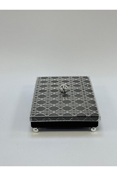 Living صينية أكريليك مستطيلة سوداء*شفافة _31x21x7 سم