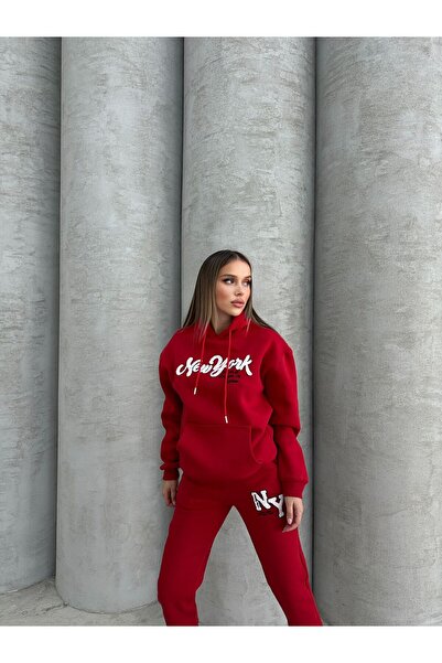 ANATOLIATEKSTILE Women's tracksuit "New York" - Hooded and sweatpants