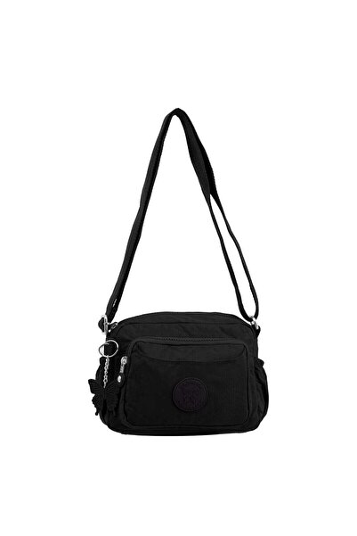 Caprice Collection Unisex Small Crossbody Bag – Black, Compact, Water-Resistant Nylon, 3L